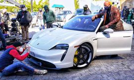 dwayne-johnson-and-porsche-taycan