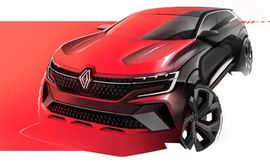 رسم تصميم للسيارة رينو أوسترال