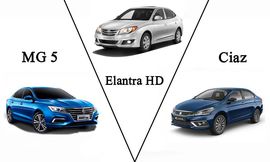 أيهم أفضل في مواصفات الأمان سوزوكي سياز أم إم جي 5 أم هيونداي إلنترا HD