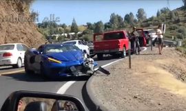 حادث لشيفروليه كورفيت C8