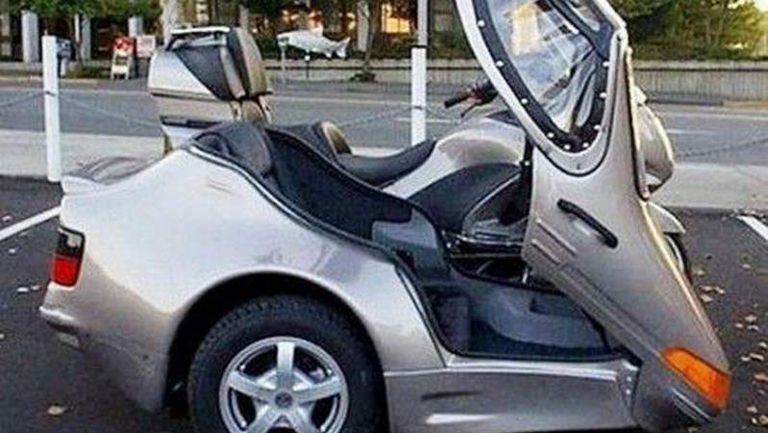 سيارة × دراجة!