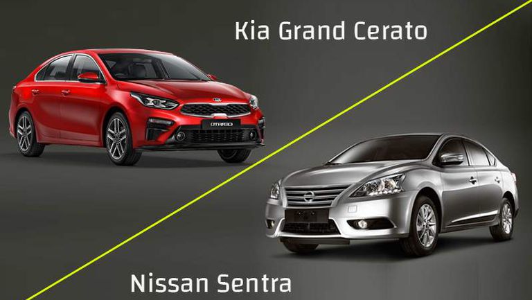 مقارنة بين كيا جراند سيراتو ونيسان سنترا بريميوم موديلات 2021 في مصر