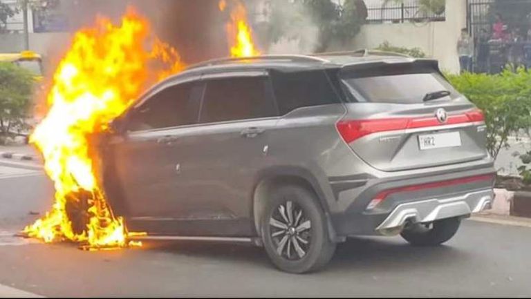 ما حقيقة اشتعال سيارة إم جي هيكتور في الهند؟  3