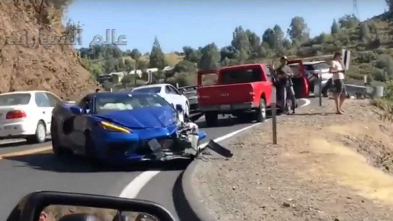 حادث لشيفروليه كورفيت C8