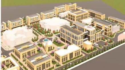 رسم نموذج يحاكي مشاريع جامعة اليرموك المنوي تنفيذها-(من المصدر)
