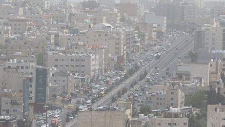 أجواء مغبرة في عمان اليوم - (تصوير: ساهر قدارة)