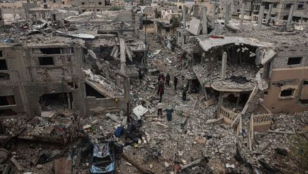 منازل مدمرة في غزة