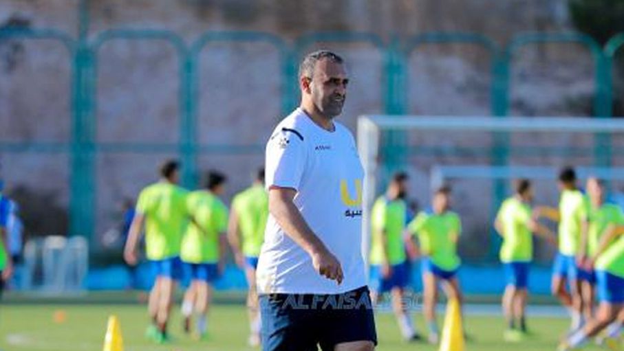 المدير الفني للفيصلي هيثم الشبول في أحد التدريبات- (من المصدر)