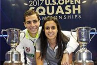 لاعبا المنتخب المصري للاسكواش