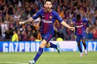 بالصور.. ميسي يقود برشلونه للفوز علي أولمبياكوس بثلاثة أهداف لهدف