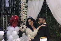 احمد سعد وسمية الخشاب من حفل زفافهما