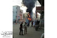 اشتعال النيران بسيارة ربع نقل بسوهاج