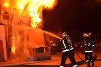 حريق  اكشاك بالمنيا