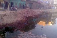 غرق آبار الوقف بمياه الصرف بسوهاج