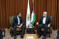 هنية يستقبل الوفد الأمنى المصرى