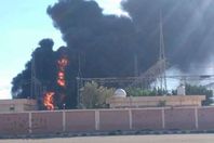 حريق محطة كهرباء مطروح