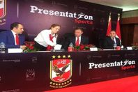 مراسم حصول بريزنتيشن على حقوق رعاية الاهلي