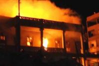 حريق هائل بمصنع منسوجات شبرا الخيمة