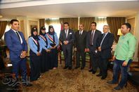 وزير التعليم العالى يستقبل موظفة الامن بجامعة الفيوم