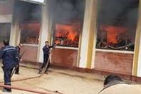 حرق  بمدرسة بالمنيا