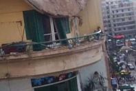 سقوط شرفتين من عقار بالإسكندرية