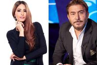 الممثل السوري ?عابد فهد? والفنانة اللبنانية ?هبة طوجي