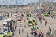 سقوط برج تيار كهربي بالوراق

