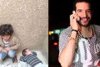 المطرب شادي الأمير وأطفاله