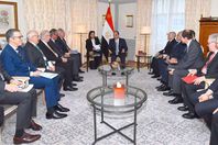 السيسي خلال مقابلة الوفد الألماني