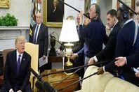 ترامب اثناء المؤتمر الصحفى