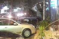 سقوط خيمة بسب الرياح