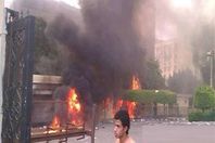 حريق إحدى الكافتيريات بجامعة القاهرة