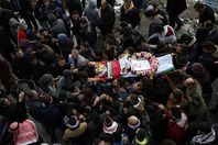 جنازة الشاب الفلسطينى الذى استشهد برصاص الاحتلال
