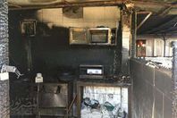 حريق بكافتيريا شاطيء بورفؤاد