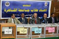 رئيس جامعة القاهرة  خلال انتخابات الطلاب