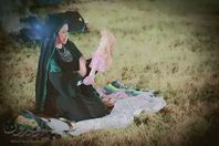 نفين أثناء تقديم العرض التمثيلى الصامت