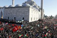 مظاهرات اسطنبول تاييدا للقدس
