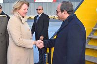 الرئيس السيسي أثناء وصوله النمسا