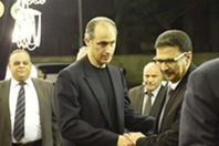 جمال مبارك في عزاء إبراهيم سعدة