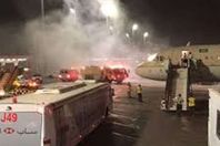 حريق في مطار الكويت