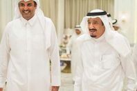 أمير قطر والملك سلمان