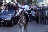 أغانى وطنية ورقص بالخيول بمسيرة "الهاى ليفيل" دعما للسيسى بالإسكندريه