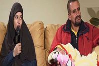 زبيدة وزوجها أثناء حوارهما مع عمرو أديب