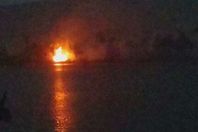 حريق بزراعات جزيرة راجح