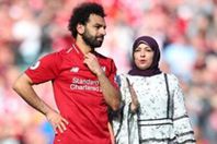 محمد صلاح وزوجته