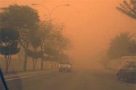 عواصف ترابية تضرب محافظة الوادي الجديد