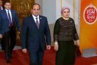الرئيس عبدالفتاح السيسي وزوجته