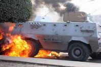 استهداف مدرعة شرطة