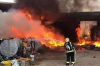 حريق احدي مراكز التجارة ف روسيا