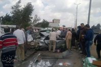 

اصابة 3 في تصادم سيارة ملاكي مع نصف نقل بطريق طنطا- المحلة